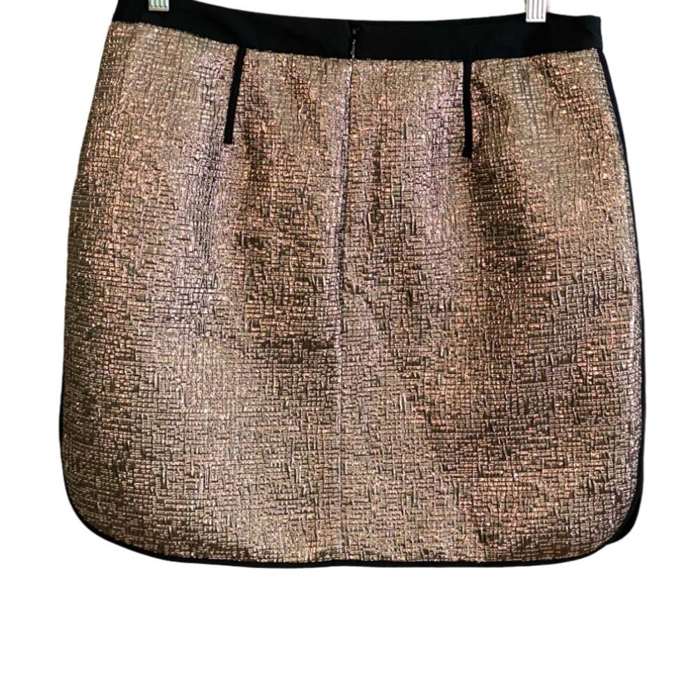 Metaphor metallic textured bronze mini skirt 12 - Picture 3 of 8